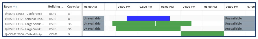 Scheduling Grid view
