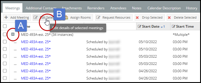 Cancel Specific Meeting